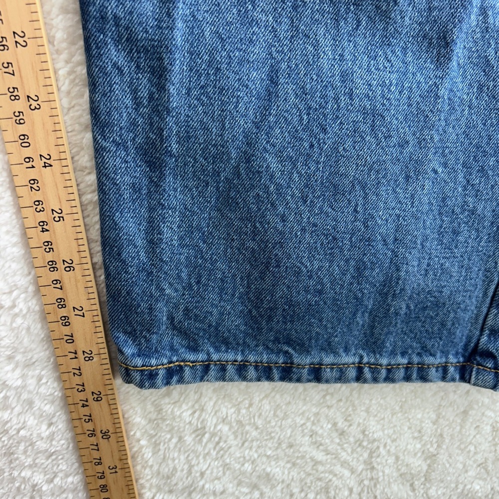 Levis 505 Regular Fit Straight Leg Mens Jeans Wash Blue 44x30 - Picture 9 of 9